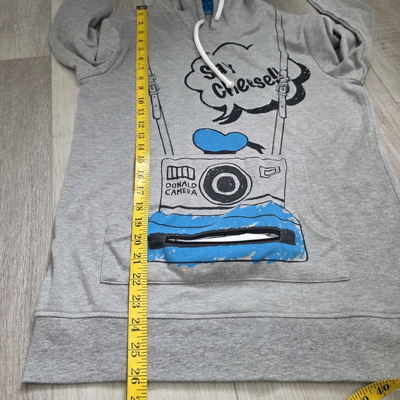 Disney Donald Duck Gray Hoodie Sz Small - Picture 8 of 13